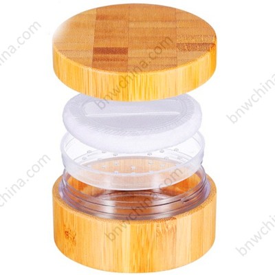 Bamboo & Wood Loose Powder Pot