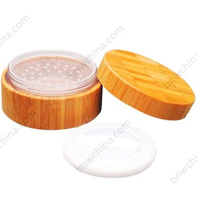 Bamboo & Wood Loose Powder Pot